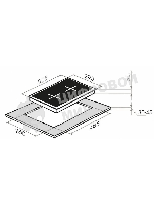 Газовая варочная панель Maunfeld EGHG.32.2CW/G, 2 конфорки, закаленное стекло, белый
