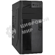 Компьютерный корпус Miditower ExeGate UN-605B-UNS350 (ATX, БП UNS350 с вент. 12см, 2хUSB, аудио, блокировка, черный)