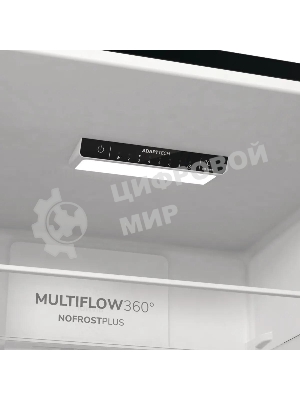 Холодильник Gorenje NRK6202EBXL4 черный матовый двухкамерный 235/96л морозилка снизу, No Frost