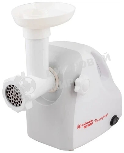Мясорубка электрическая Белвар КЭМ-П2У-305-03 белый, 1800 Вт, 0.4 кг/мин, реверс, защита от перегрузки, насадки - 5