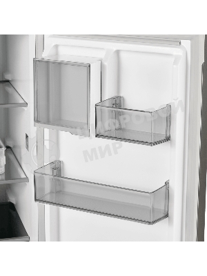 Холодильник Maunfeld MFF192NFSB01 Inverter черная сталь трехкамерный 334/184л морозилка снизу, No Frost, Side by Side