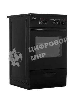 Плита электрическая Лысьва EF3001MK00 черный, конфорок 3 электрических, духовка 57 л, 50 см x 84 см x 60 см