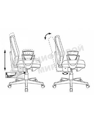 Кресло Бюрократ CH-545 черный, экокожа, 120 кг, механизм качания