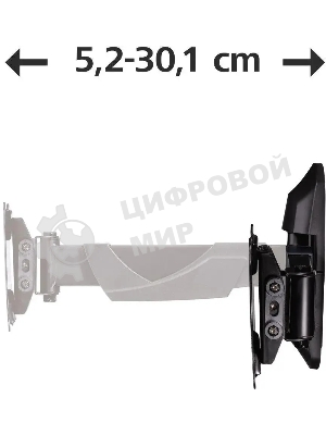 Кронштейн для телевизора Hama FULLMOTION черный, 10