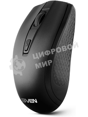 Мышь беспроводная SVEN RX-220W черный, 1600 dpi, радиоканал, USB, кнопки - 4