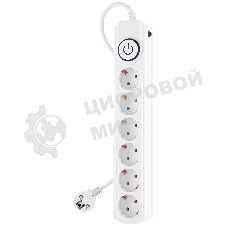 Сетевой фильтр Ippon BK-6-EU-1.8-10-W 1.8 м, 6 розеток, белый, коробка