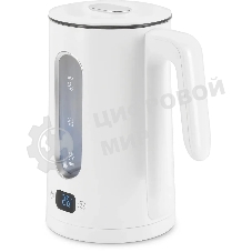 Чайник электрический Hyundai HYK-G5510 1.5 л, 2200 Вт, белый/прозрачный корпус: стекло