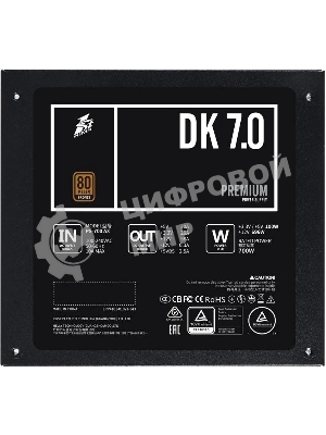 Блок питания 1STPLAYER DK PREMIUM PS-700AX, 700Вт, 80 PLUS Bronze, 120мм, черный