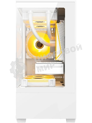 Компьютерный корпус Bloody CC-125 белый без БП mATX 5x120мм 2xUSB2.0 1xUSB3.0 audio bott PSU