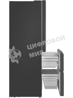 Холодильник Maunfeld MFF180NFSBE01 серый трехкамерный 224/113л морозилка снизу, No Frost