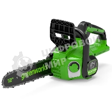 Цепная пила аккумуляторная GreenWorks GD24CS30K2, 24V, 30см, бесщеточная, c АКБ 2 А·ч и ЗУ (2007007UA)