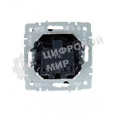 Розетка 1-местная IEK BRITE РС10-1-0-БрС без заземления, без защитных шторок, 10А, сталь