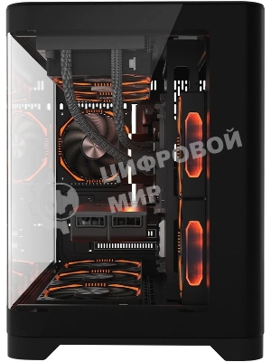 Компьютерный корпус 1STPLAYER UVIEW UV6 черный mATX UV6-BK
