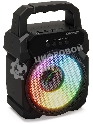 Портативная колонка Digma D-PS1500 черный 10 Вт 1.0 BT 10м 500mAh