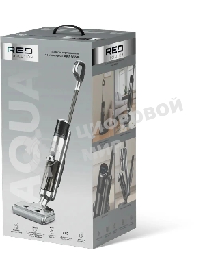 Пылесос вертикальный моющий Red Solution W3500 серый, питание от аккумулятора, 150 Вт, уборка влажная/сбор жидкости/сухая, пылесборник 0.65 л