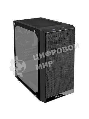 Компьютерный корпус Silverstone SST-PS15B-PRO Precision Mini Tower Micro ATX Computer Case, tempered glass, 2x 120мм ARGb, 1x ARGb Controller, black