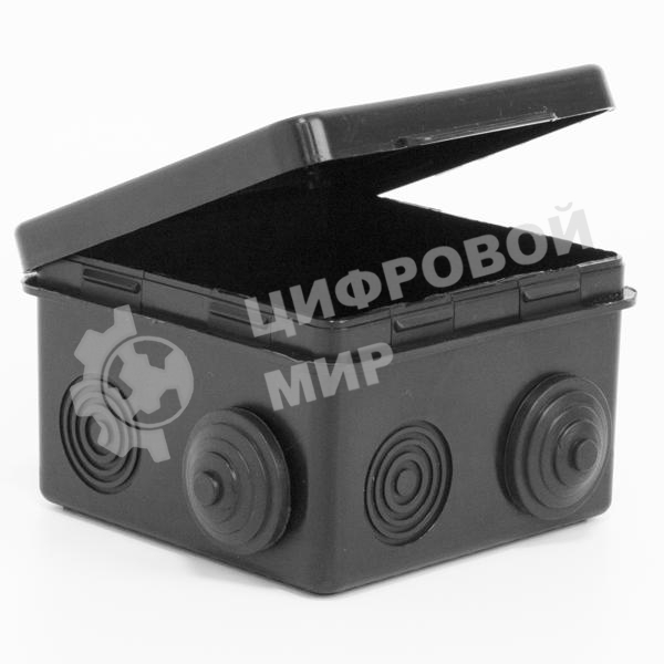 Коробка распределительная TOKOV ELECTRIC ОП 80х80х50 мм 7 каб. вводов IP54 черный