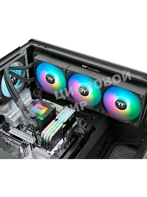 Система жидкостного охлаждения Thermaltake LA360 ARGB Soc-AM5/AM4/1200/1700/1851 черный 4-pin 38.35dB Al+Cu Ret (CL-W459-PL12SW-A)