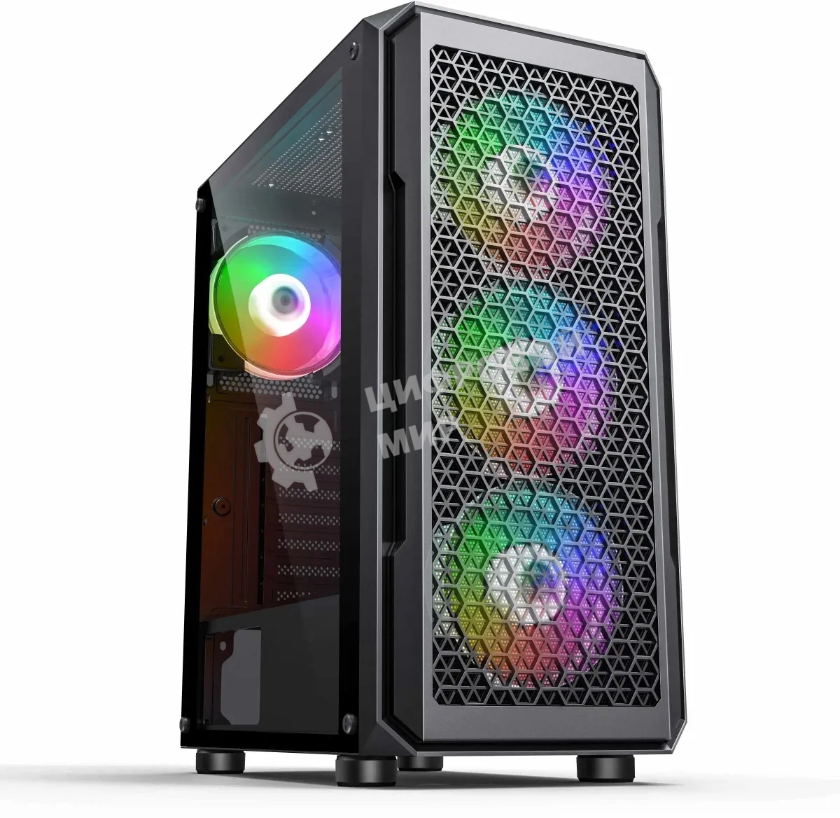 Компьютерный корпус Accord 3338 черный без БП ATX 1xUSB2.0 1xUSB3.0 1xUSB3.1 audio bott PSU