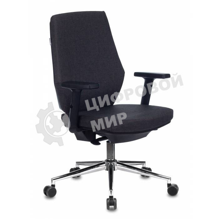 Кресло Бюрократ CH-545SL серый, экокожа, 120 кг, механизм качания