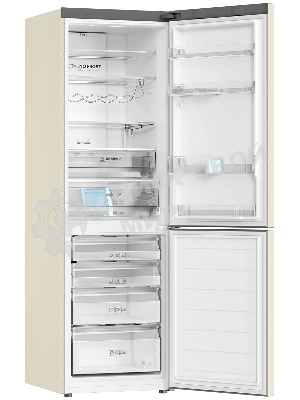 Холодильник Haier C2F636CCFDU1 бежевый двухкамерный 256/108 л морозилка снизу, No Frost