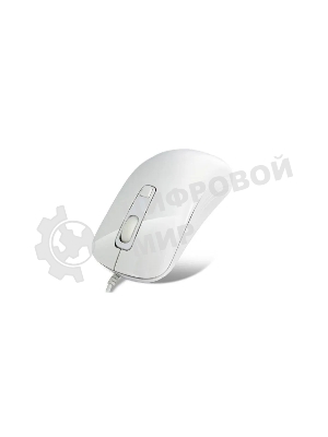 Мышь проводная Crown CMM-20 белый, 1600 dpi, USB Type-A, кнопки - 4