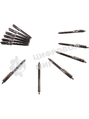 Набор ручек гелевых автоматическая Silwerhof NG Standart, d=0.5мм, черные чернила, коробка картонная (12шт)