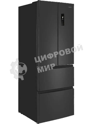 Холодильник Maunfeld MFF180NFSBE01 серый трехкамерный 224/113л морозилка снизу, No Frost