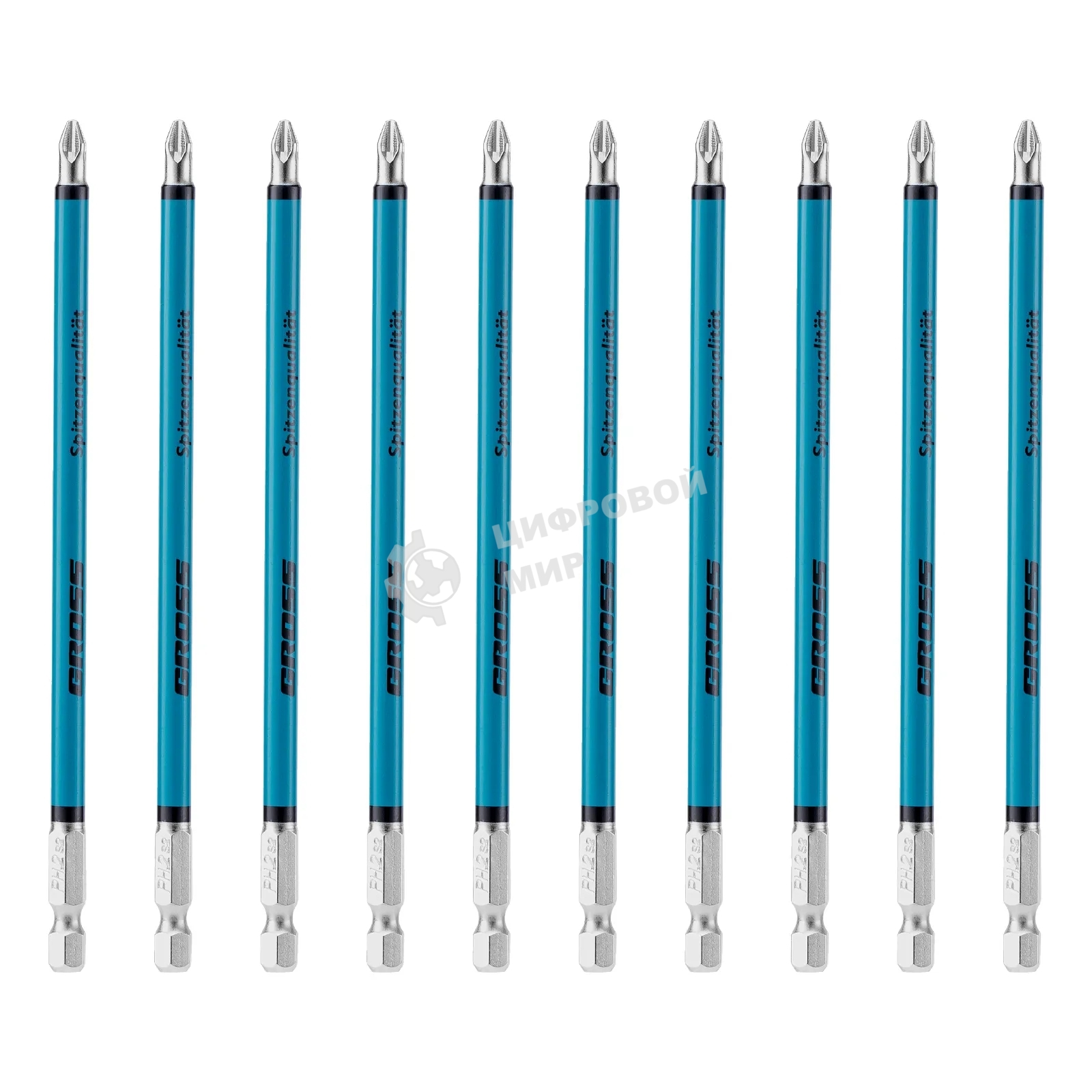 Бита PH2х150мм, сталь S2, кругл., 10шт. Gross