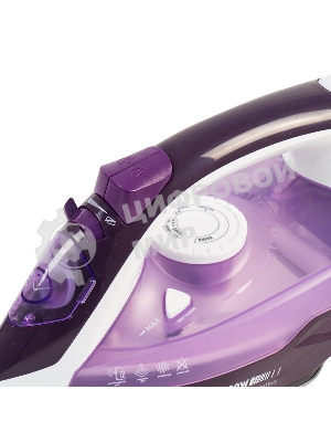 Утюг Galaxy Line GL 6124 фиолетовый/белый, 2500 Вт, 50 г/мин, 230 г/мин, 370 мл