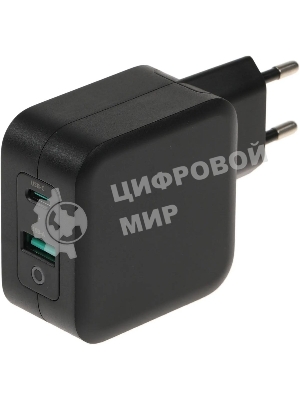 Блок питания TopON TOP-GaN-65WB автоматический 65W 5V-20V 3.25A 2xUSB от бытовой электросети LED индикатор