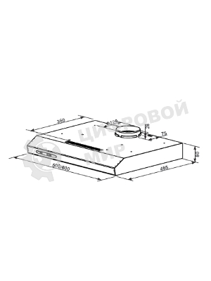 Вытяжка подвесная HOMSair Horizontal 50 белый, 50 см, 420 куб. м/ч, 45 дБ