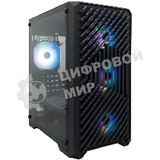Компьютерный корпус 1STPLAYER TRILOBITE T5 ARGb Black, mATX, 4x120мм ARGb fans