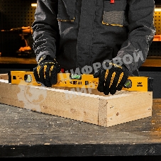 Уровень алюминиевый Denzel магнит., фрезерованный, 3 глазка (1 зеркал.), 0,5 мм/м, 600 мм