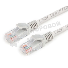 Патч-корд LSZH медный UTP Cablexpert PP30-2M cat.5e, 2м, литой, многожильный, серый