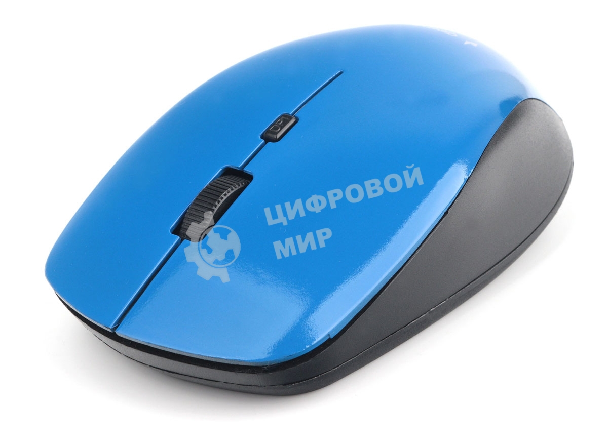 Мышь беспроводная Gembird MUSW-250-2 синий, 1600 dpi, радиоканал, USB, кнопки - 4