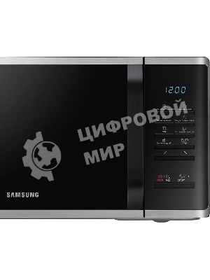 Микроволновая печь Samsung MS23K3513AS/BW серебристый/черный, 23 л, 800 Вт, переключатели - кнопки