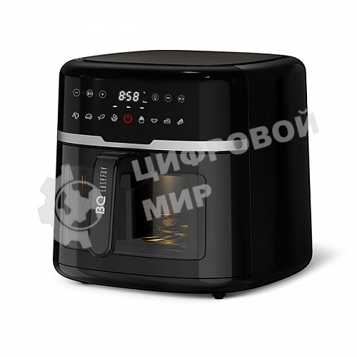 Аэрогриль BQ GR2007 черный, 1800 Вт, 8 л, сенсор, 8 программ