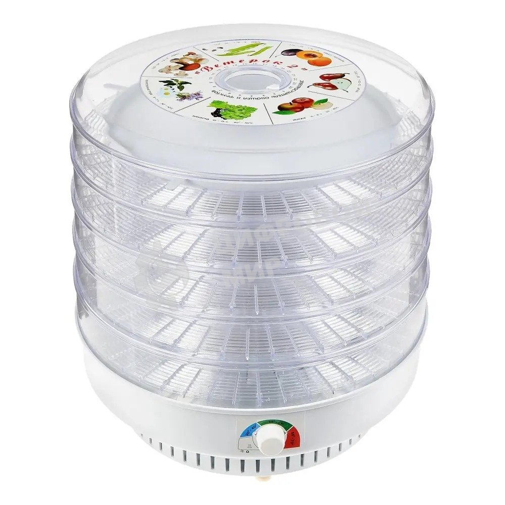 Сушилка для овощей и фруктов Ветерок-2 600 Вт, 5 поддонов, прозрачный, гофрокороб