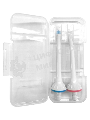 Набор универсальных сменных насадок QUMO QHI-1 (ортодонтическая насадка + насадка с щетинками) для ирригаторов полости рта 