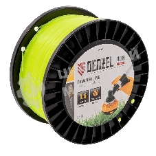 Леска для триммера Denzel круглая, 1,6мм х 408м, на DIN катушке FLEX CORD