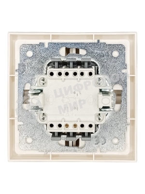 Выключатель 2-кл. с индик. LEZARD СП ZIMA IP20 10А безвинт. зажим, слон. кость 704-9088-112QC