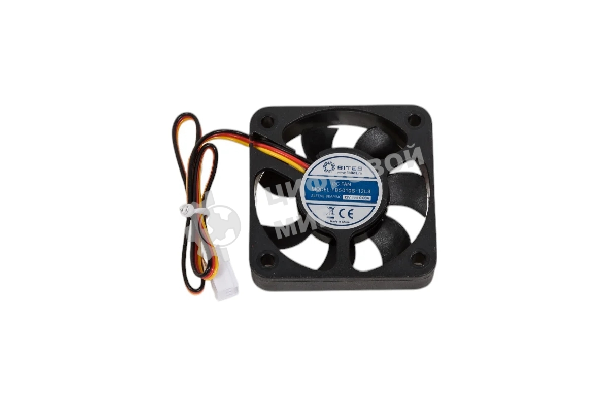 Вентилятор для корпуса 5bites FB5010S-12L3 черный, 50 x 50 мм, 4200 об/мин, 24 дБ, 3 pin