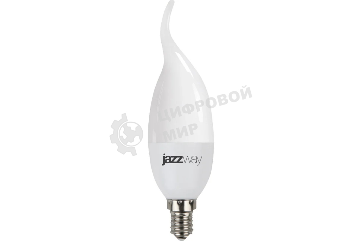 Лампа светодиодная JazzWay PLED-SP CA37 9Вт свеча 3000К теплый белый E14 820лм 230В