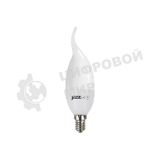 Лампа светодиодная JazzWay PLED-SP CA37 9Вт свеча 3000К теплый белый E14 820лм 230В