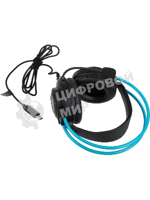 Гарнитура A4Tech Fstyler FH200U серый/синий, проводная