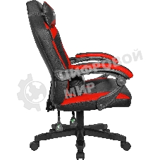 Кресло Defender Master черный, экокожа, 140 кг, механизм качания