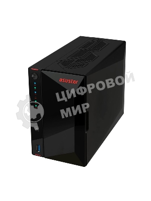 Сетевой накопитель ASUSTOR AS5402T 2-Bay NAS/Media player/Intel Celeron N5105 2.0GHz up to 2.9GHz, 4Gb SO-DIMM DDR4, noHDD(HDD,SSD),/2x 2,5Gb (LAN)/3xUSB3.2,HDMI; 90IX01R1-BW3S20