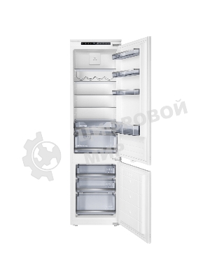 Встраиваемый холодильник Maunfeld MBF193SLFWGR Inverter белый двухкамерный 229/76 л морозилка снизу