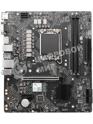 Материнская плата MSI PRO H610M-G WIFI DDR4, Socket LGA 1700, Intel H610, 2xDDR4, 4xSATA, 1xM.2, 1xPCIe 4.0 x16, 1xPCIe 3.0 x1, 1xHDMI, 1xDP, 1xVGA, 1x 1Gb LAN, 4xUSB-A 2.0, 2xUSB-A 5Gbps, 3x3.5 мм, 7.1, mATX